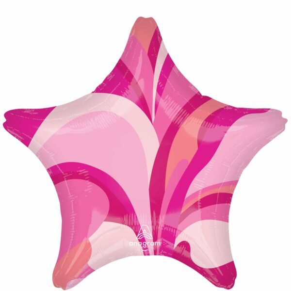 Pink macro marble star