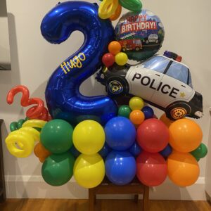 Hugo's 2nd birthday balloon stack