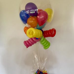 Bright and curly balloon gift