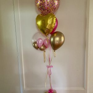 Fun floor bunch of helium balloons